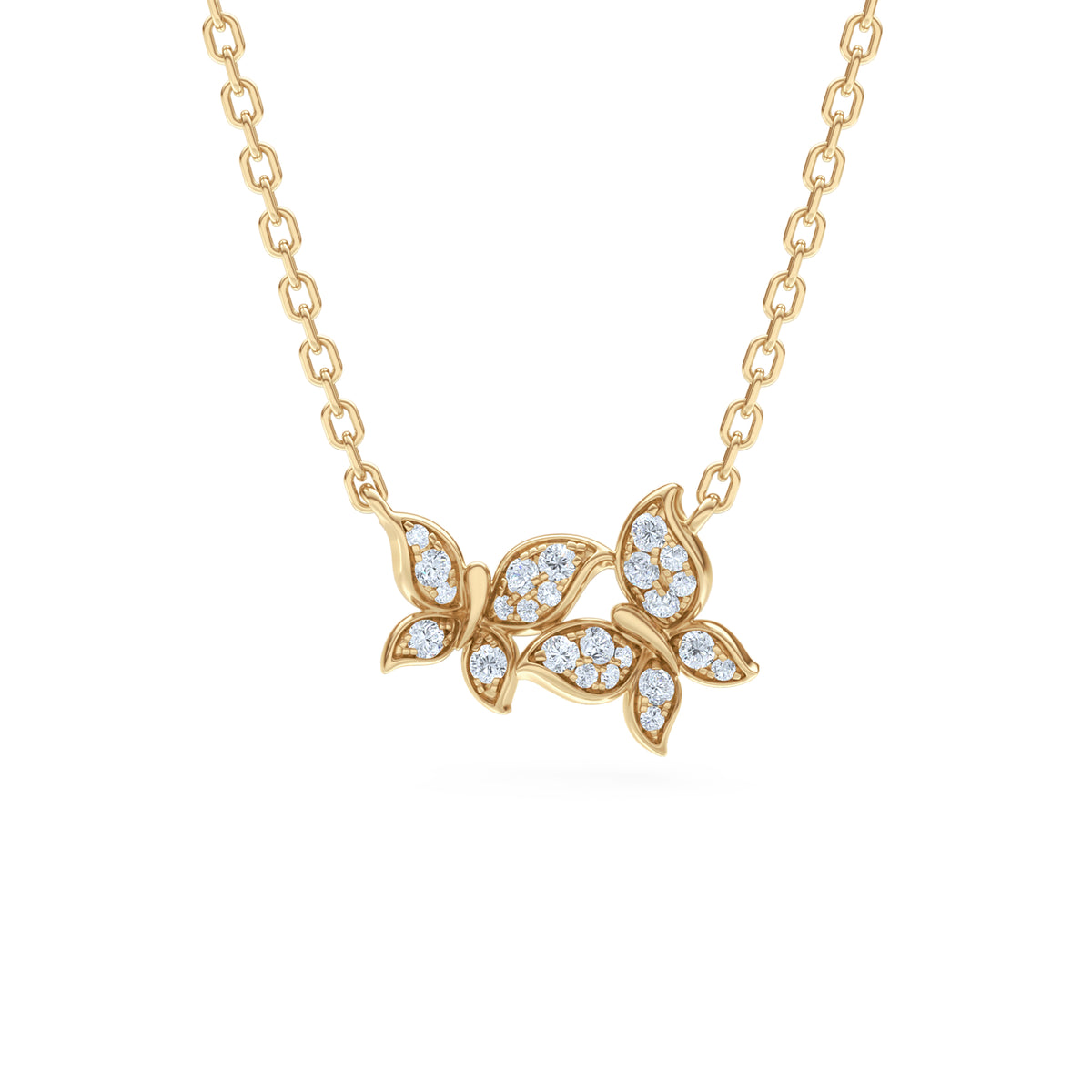 Papillon 0.20ct Lab Diamond Necklace 18K Gold Vermeil