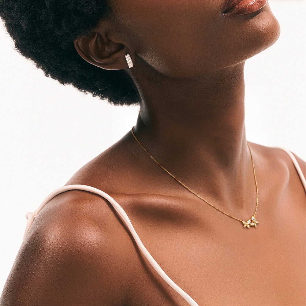 Papillon 0.20ct Lab Diamond Necklace 18K Gold Vermeil