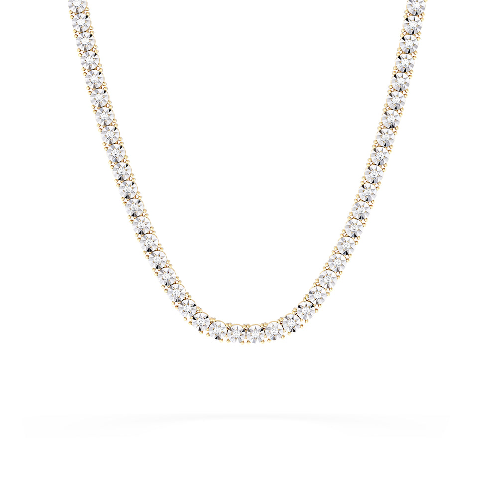 Brilliance 2.00ct Lab Diamond Chocker Tennis Necklace in 18K Gold Vermeil