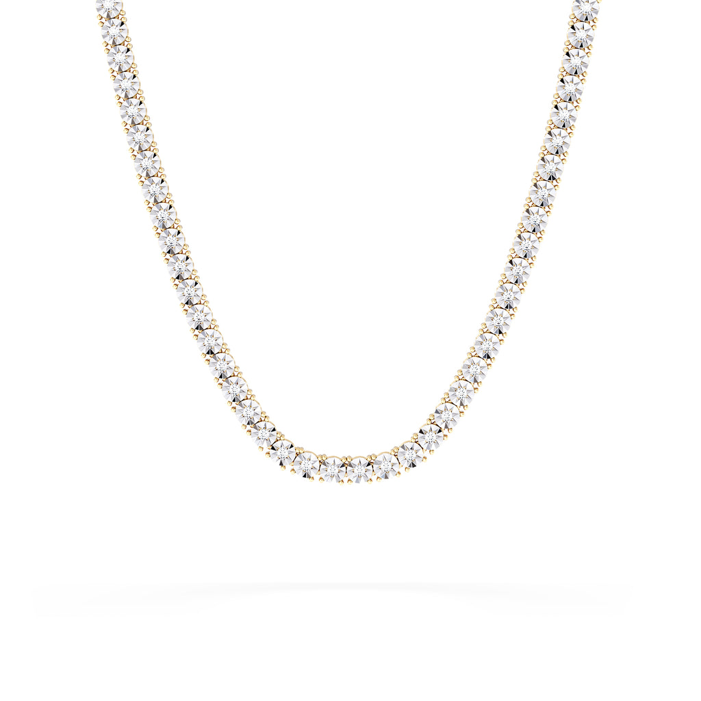 Brilliance 2.00ct Lab Diamond Chocker Tennis Necklace in 18K Gold Vermeil