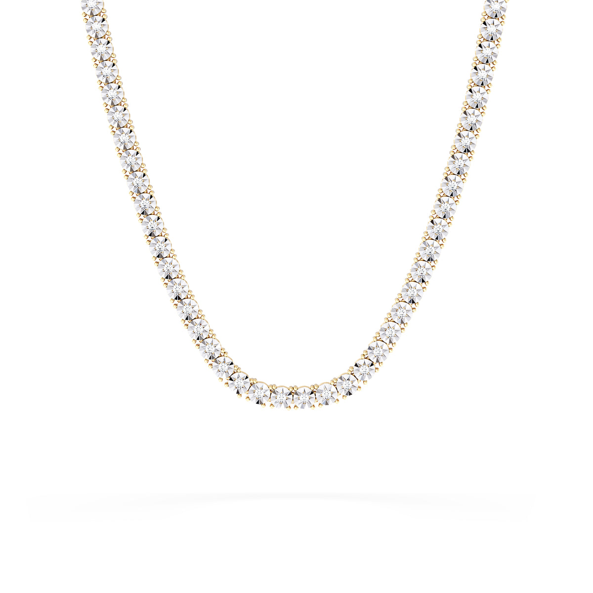 Brilliance 2.00ct Lab Diamond Chocker Tennis Necklace in 18K Gold Vermeil