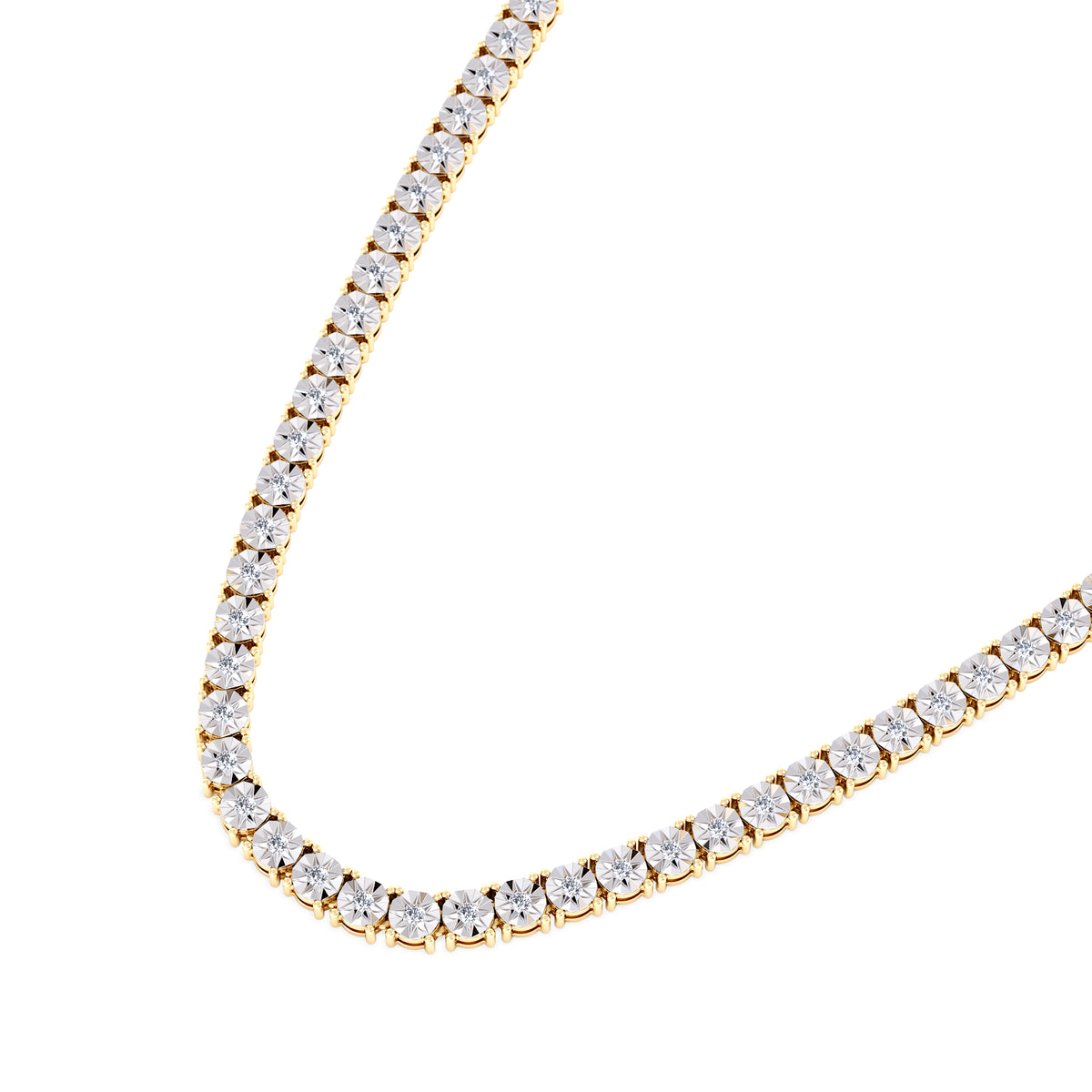 Brilliance 2.00ct Lab Diamond Chocker Tennis Necklace in 18K Gold Vermeil