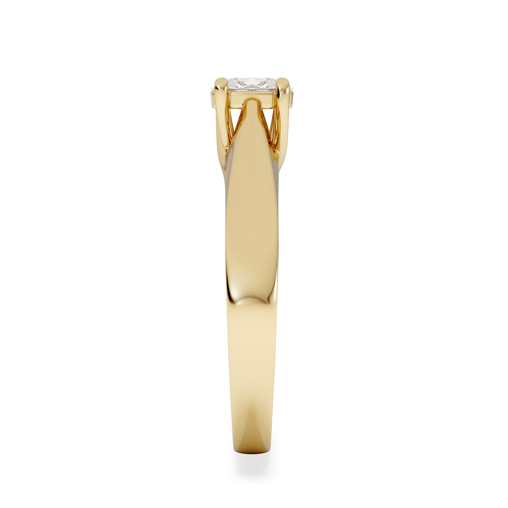Naomi Oval Cut Lab Diamond Engagement Ring 0.33ct H/SI in 18k Gold Vermeil