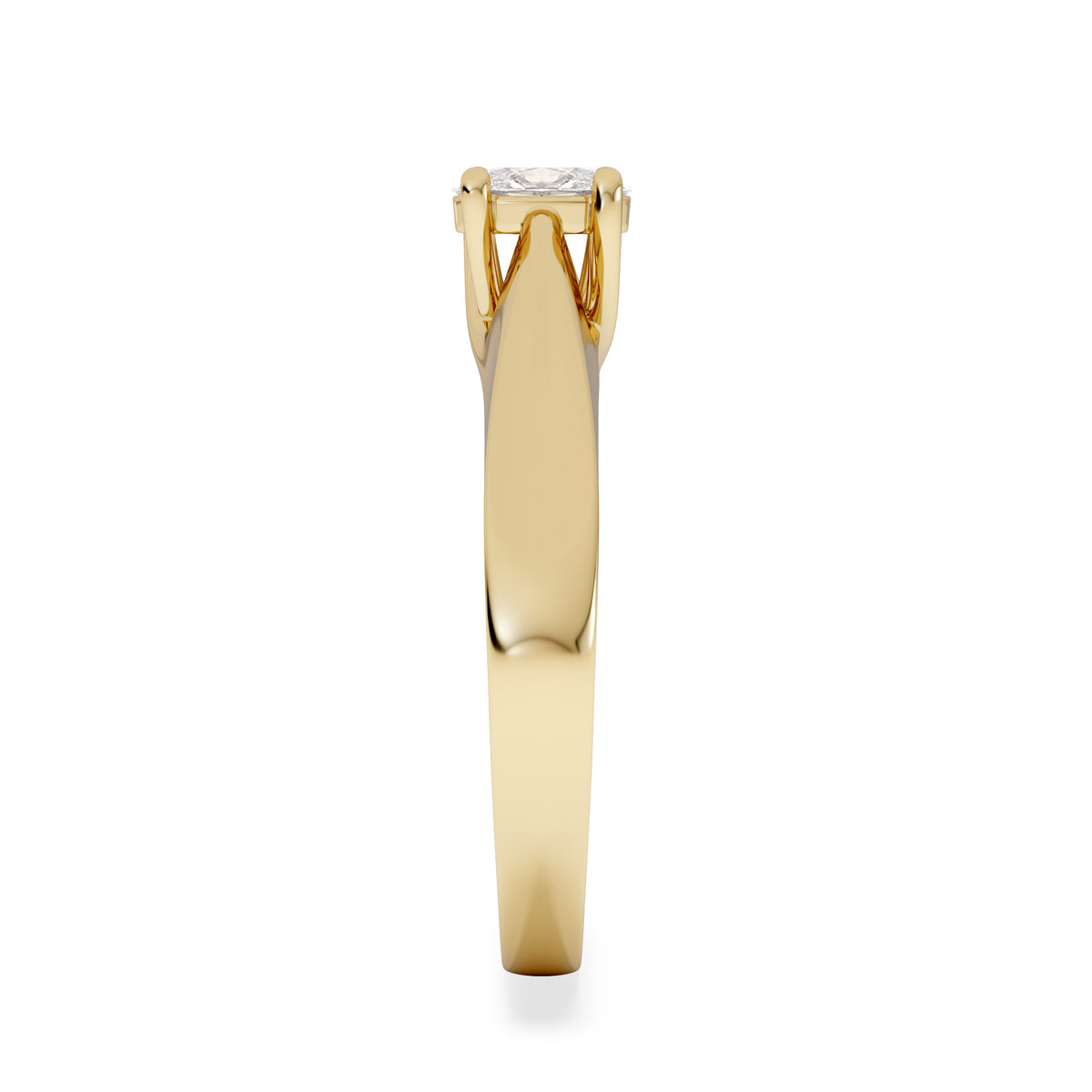 Naomi Oval Cut Lab Diamond Engagement Ring 0.33ct H/SI in 18k Gold Vermeil