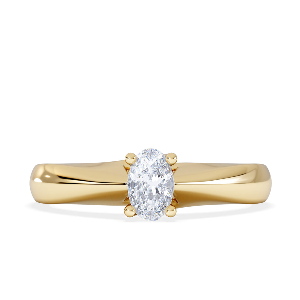 Naomi Oval Cut Lab Diamond Engagement Ring 0.33ct H/SI in 18k Gold Vermeil