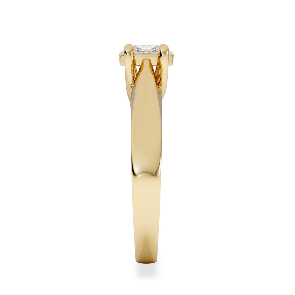 Naomi Oval Cut Lab Diamond Engagement Ring 0.50ct H/SI in 18k Gold Vermeil