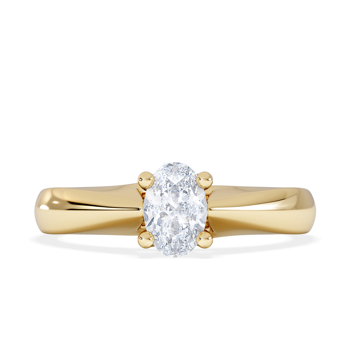 Naomi Oval Cut Lab Diamond Engagement Ring 0.50ct H/SI in 9k Gold