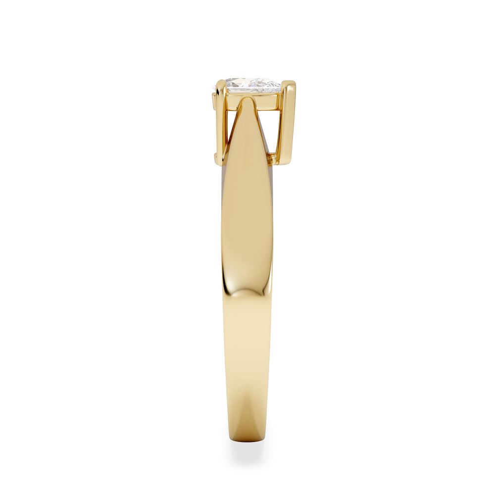 Naomi Pear Cut Lab Diamond Engagement Ring 0.33ct H/SI in 18k Gold Vermeil