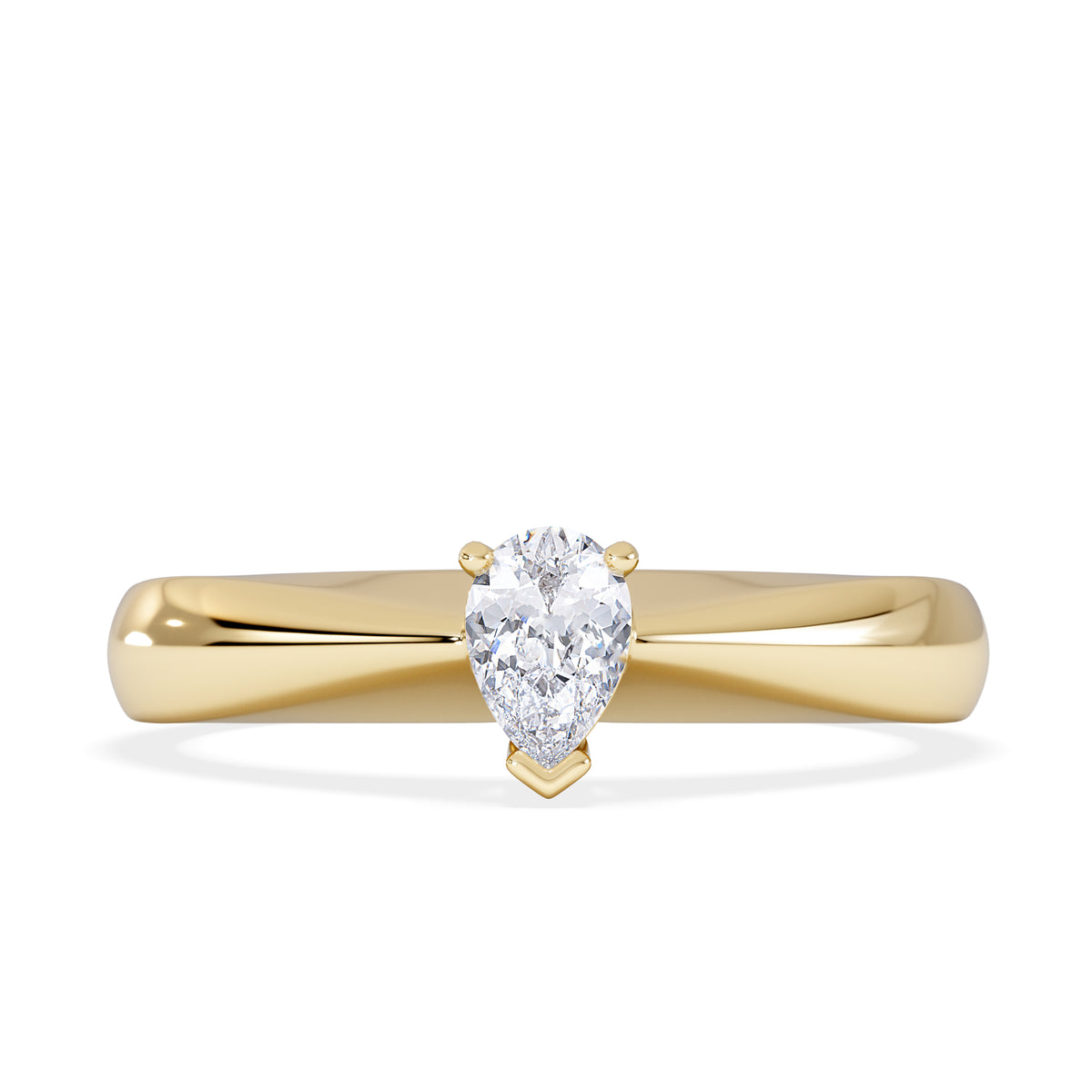 Naomi Pear Cut Lab Diamond Engagement Ring 0.33ct H/SI in 18k Gold Vermeil