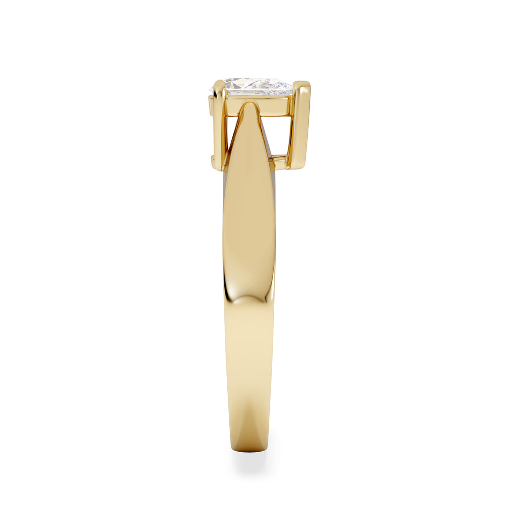 Naomi Pear Cut Lab Diamond Engagement Ring 0.50ct H/SI in 18k Gold Vermeil