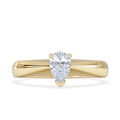 Naomi Pear Cut Lab Diamond Engagement Ring 0.50ct H/SI in 18k Gold Vermeil