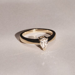 Naomi Pear Cut Lab Diamond Engagement Ring 0.50ct H/SI in 9k Gold