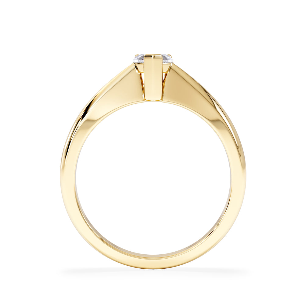 Naomi Heart Cut Lab Diamond Engagement Ring 0.33ct H/SI in 18k Gold Vermeil
