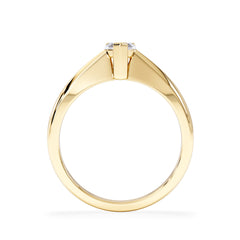 Naomi Heart Cut Lab Diamond Engagement Ring 0.33ct H/SI in 18k Gold Vermeil