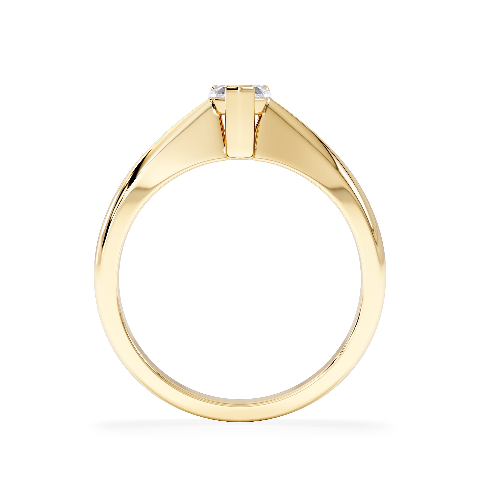 Naomi Heart Cut Lab Diamond Engagement Ring 0.33ct H/SI in 18k Gold Vermeil