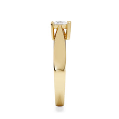 Naomi Heart Cut Lab Diamond Engagement Ring 0.33ct H/SI in 18k Gold Vermeil