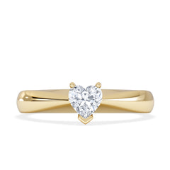 Naomi Heart Cut Lab Diamond Engagement Ring 0.33ct H/SI in 18k Gold Vermeil