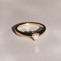 Naomi Heart Cut Lab Diamond Engagement Ring 0.33ct H/SI in 18k Gold Vermeil