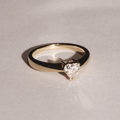 Naomi Heart Cut Lab Diamond Engagement Ring 0.50ct H/SI in 9k Gold