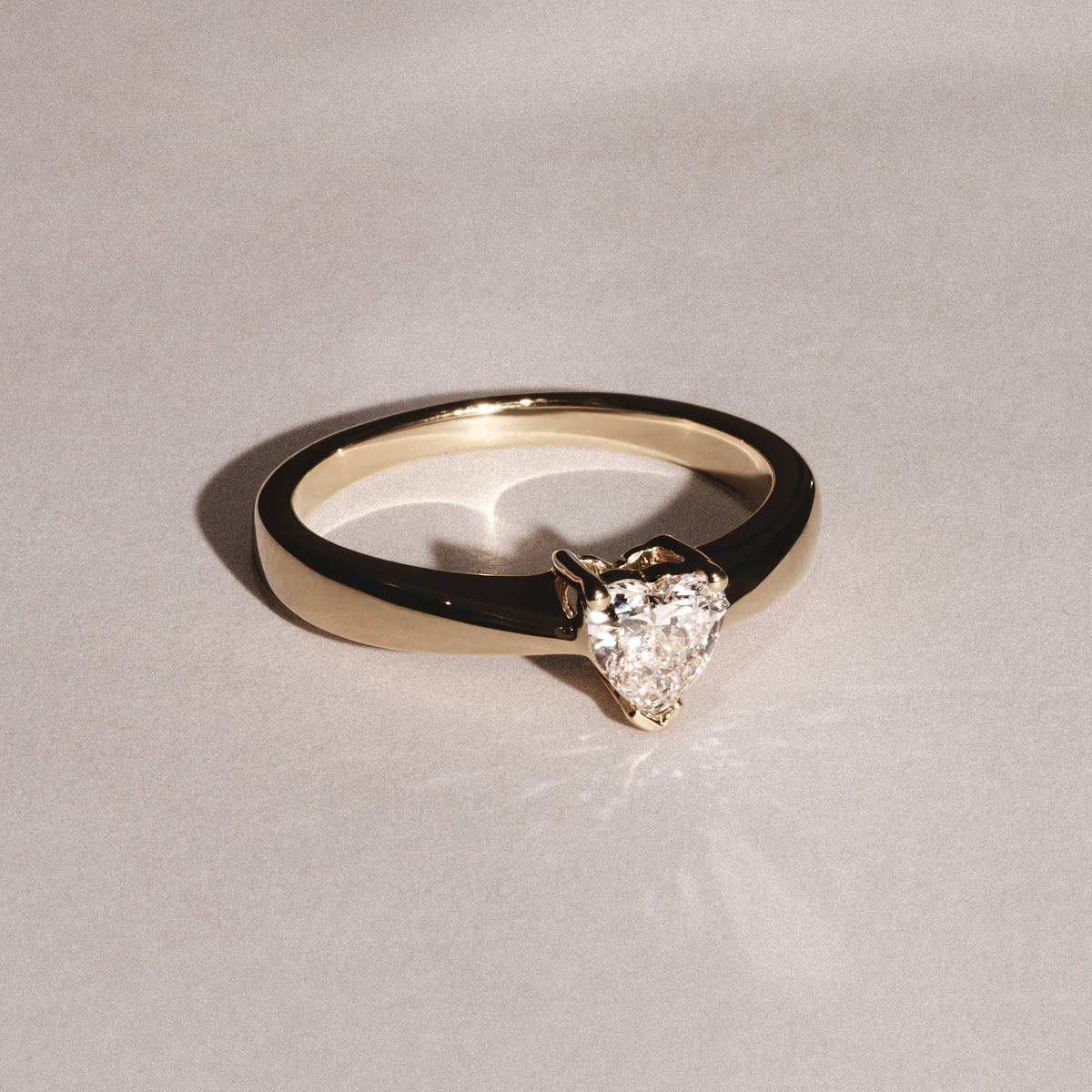 Naomi Heart Cut Lab Diamond Engagement Ring 0.50ct H/SI in 9k Gold