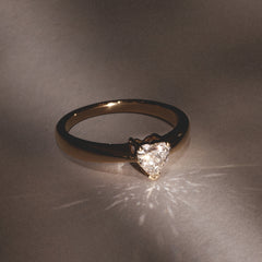 Naomi Heart Cut Lab Diamond Engagement Ring 0.50ct H/SI in 9k Gold