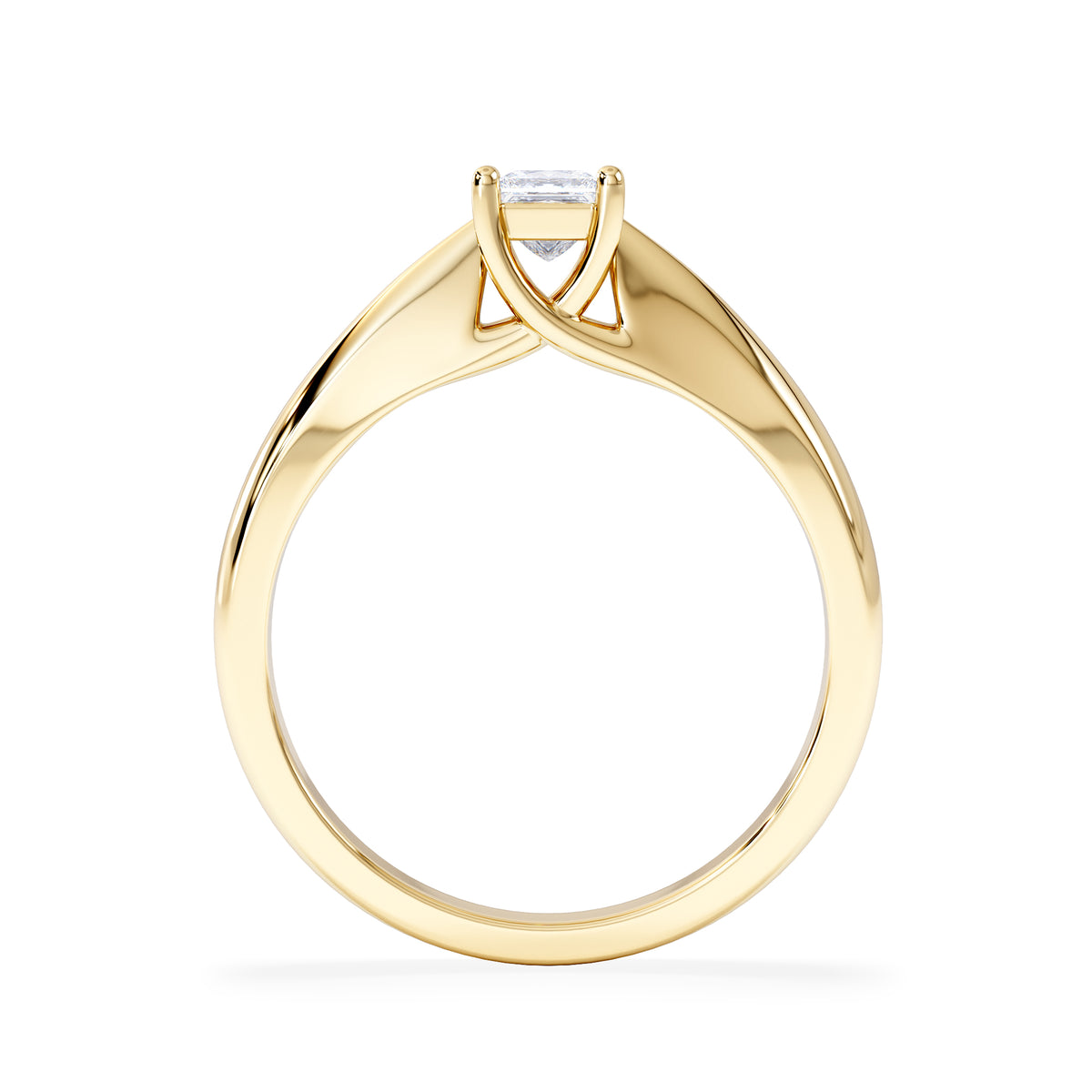 Naomi Princess Cut Lab Diamond Engagement Ring 0.33ct H/SI in 18k Gold Vermeil