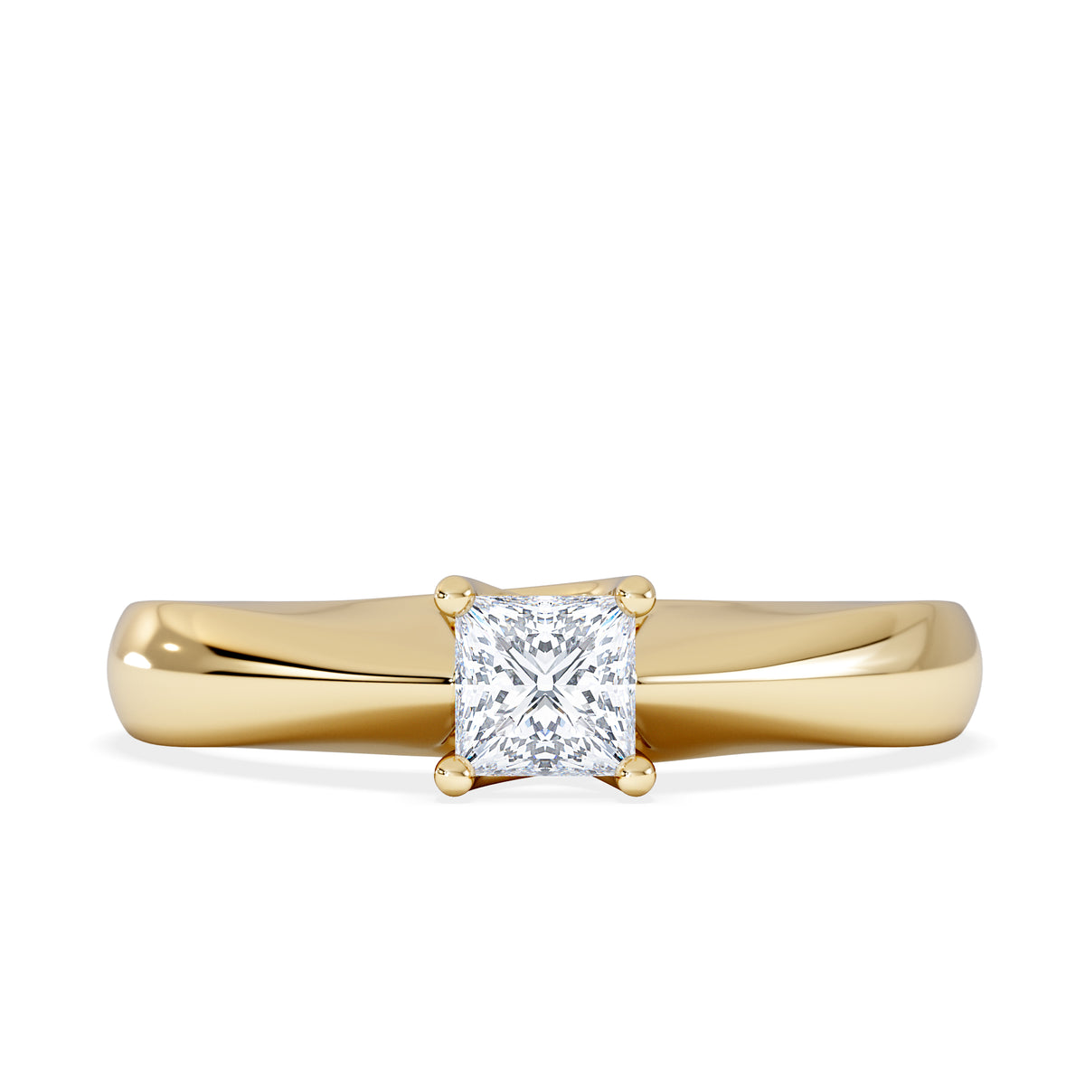 Naomi Princess Cut Lab Diamond Engagement Ring 0.33ct H/SI in 18k Gold Vermeil