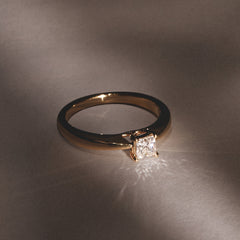 Naomi Princess Cut Lab Diamond Engagement Ring 0.33ct H/SI in 18k Gold Vermeil