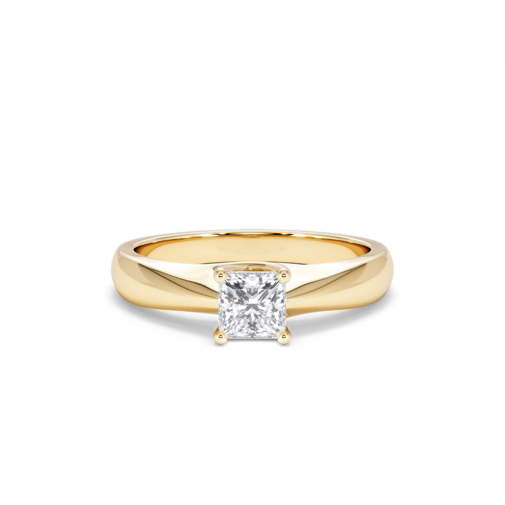 Naomi Princess Cut Lab Diamond Engagement Ring 0.50ct H/SI in 9k Gold