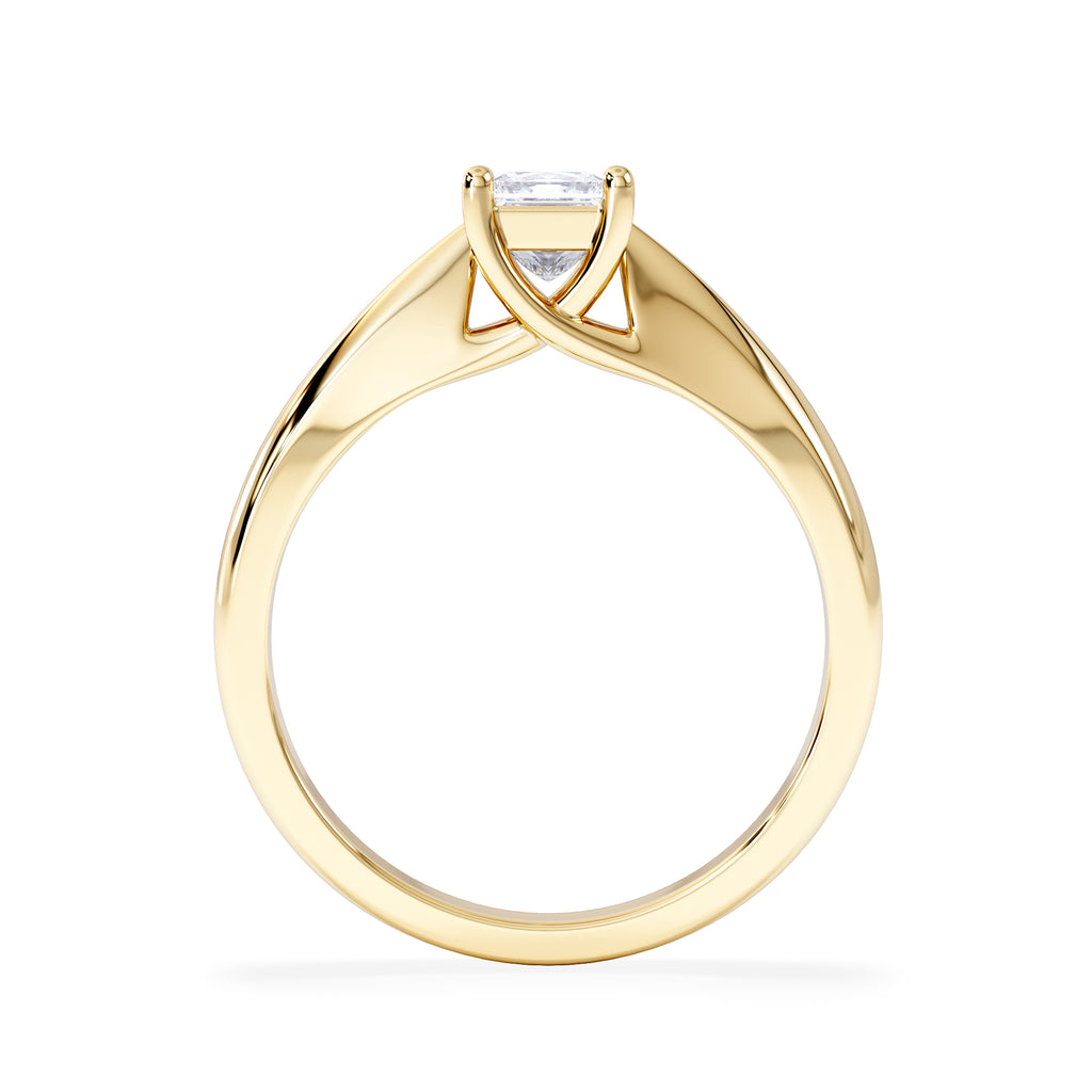 Naomi Princess Cut Lab Diamond Engagement Ring 0.50ct H/SI in 18k Gold Vermeil