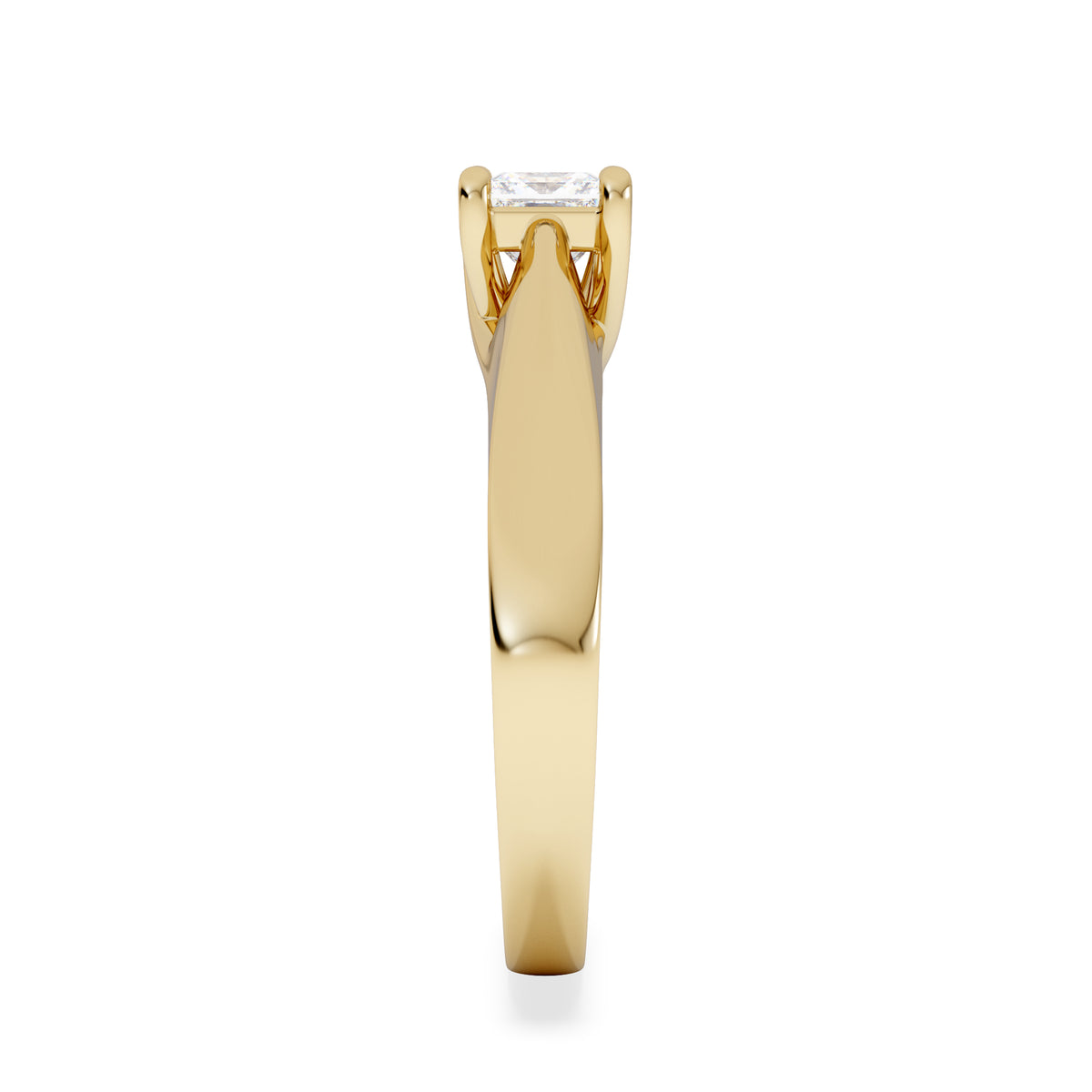 Naomi Princess Cut Lab Diamond Engagement Ring 0.50ct H/SI in 18k Gold Vermeil