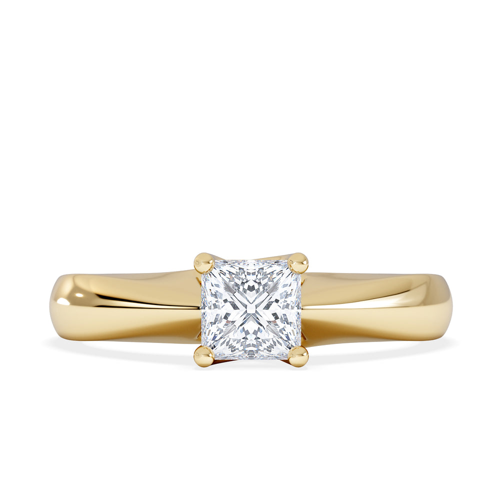 Naomi Princess Cut Lab Diamond Engagement Ring 0.50ct H/SI in 9k Gold