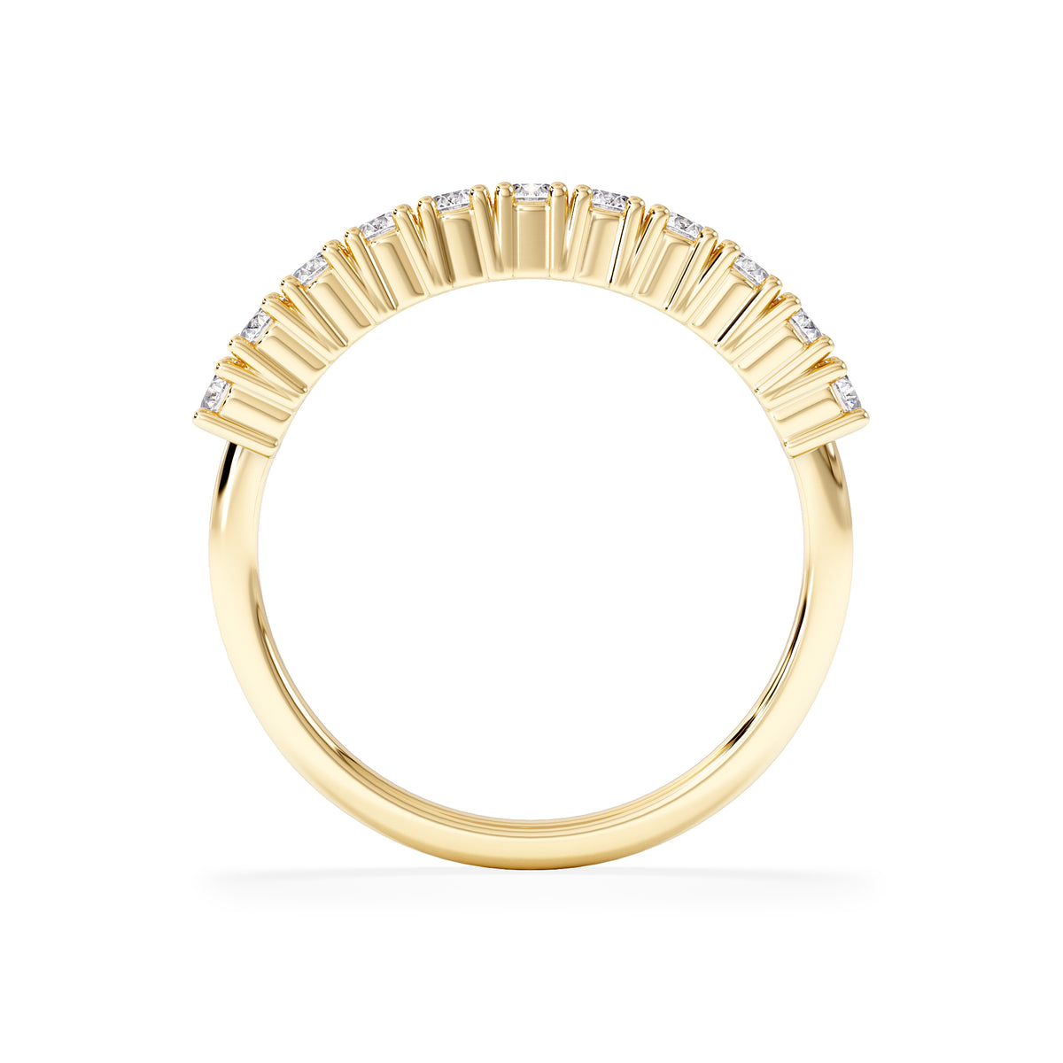 Twilight Lab Diamond Half Eternity Ring 0.50ct in 18K Gold Vermeil