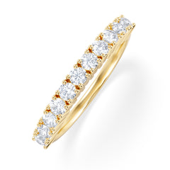 Twilight Lab Diamond Half Eternity Ring 0.50ct in 18K Gold Vermeil