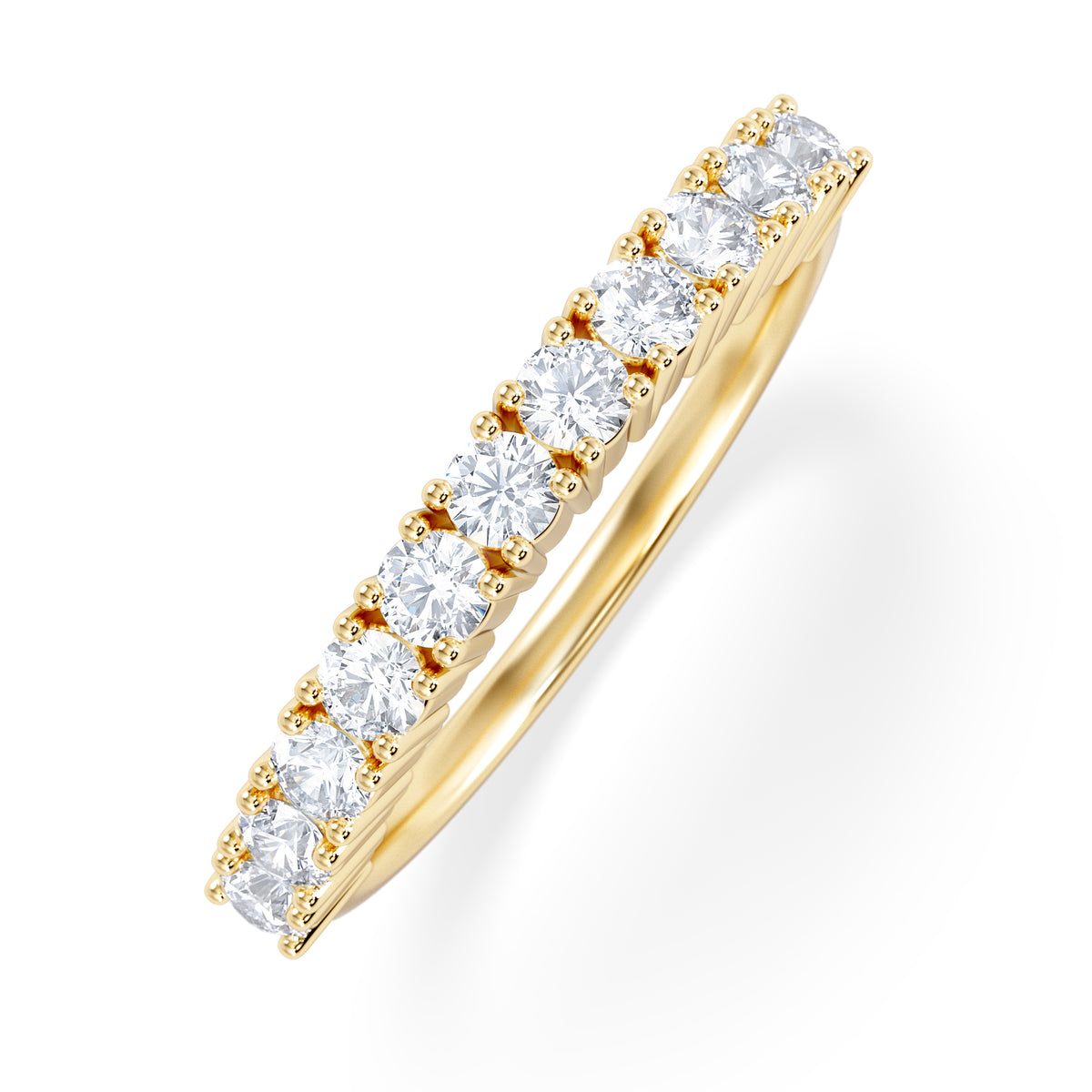Twilight Lab Diamond Half Eternity Ring 0.50ct in 18K Gold Vermeil