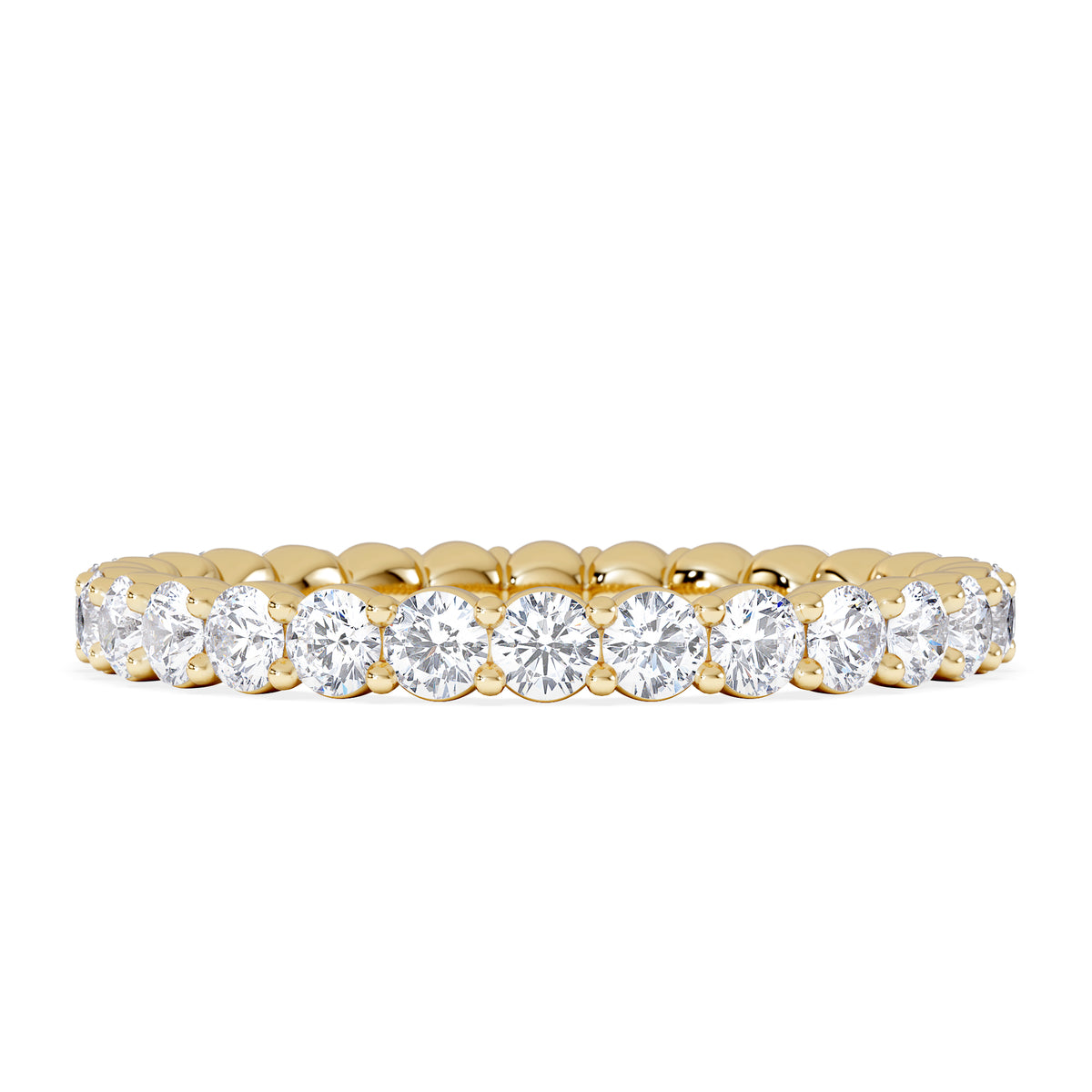 Chloe Lab Diamond 1.00ct Eternity Ring F/VS in 18K Gold Vermeil