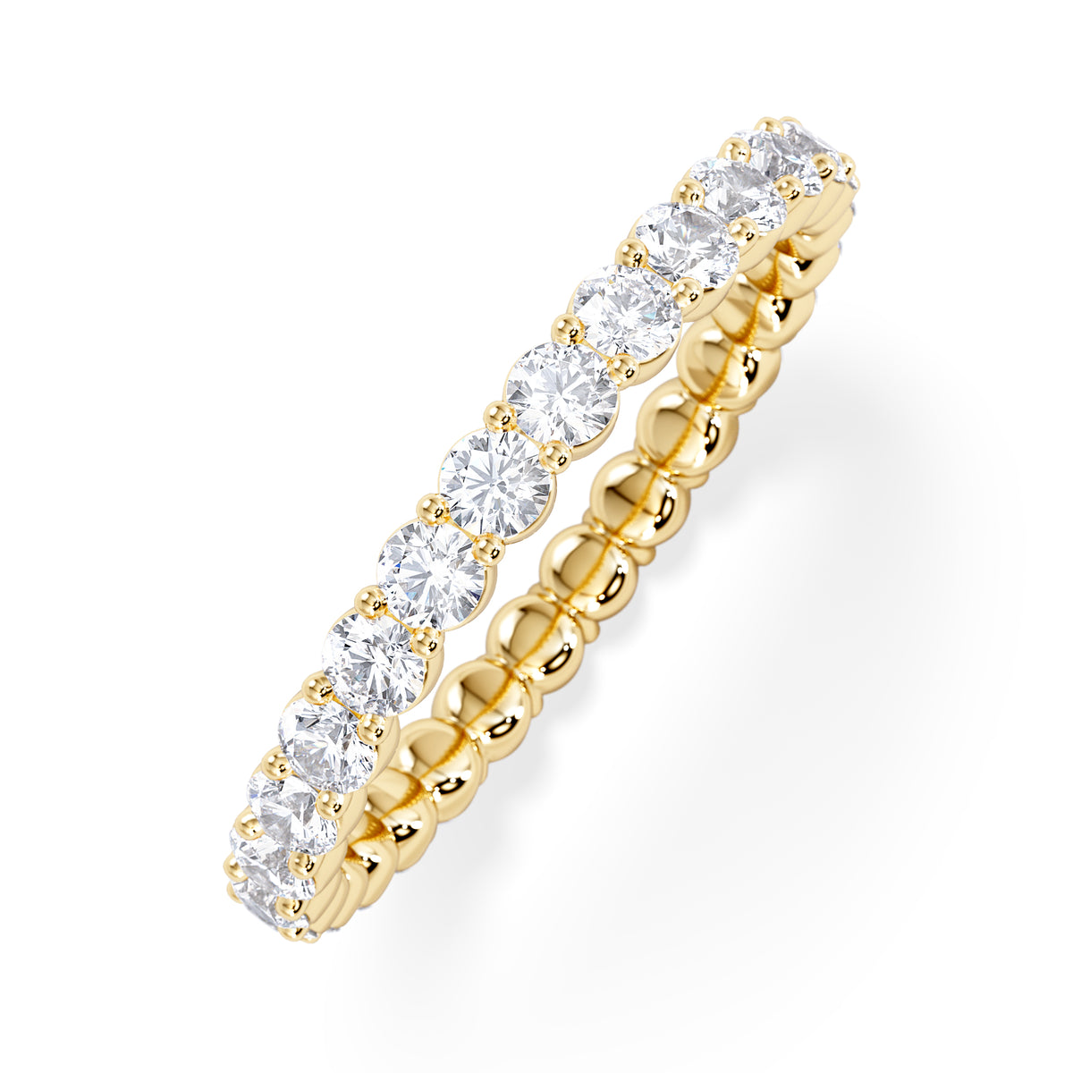 Chloe Lab Diamond 1.00ct Eternity Ring F/VS in 18K Gold Vermeil