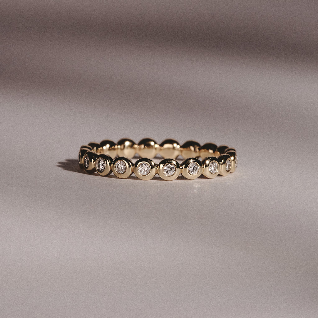 Lab Diamond Rubover Eternity Ring 0.33ct in 18K Gold Vermeil