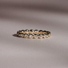 Lab Diamond Rubover Eternity Ring 0.33ct in 18K Gold Vermeil