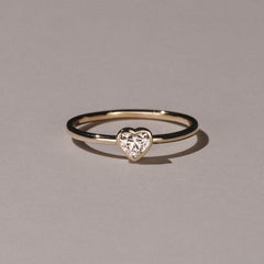 Horizon Heart Cut Lab Diamond Solitaire Ring 0.25ct H/SI in 18k Gold Vermeil