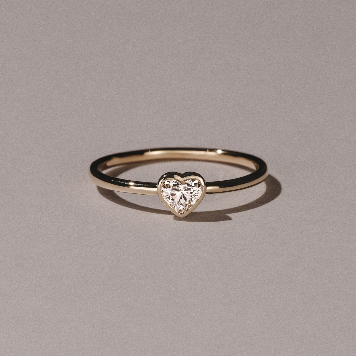 Horizon Heart Cut Lab Diamond Solitaire Ring 0.25ct H/SI in 18k Gold Vermeil