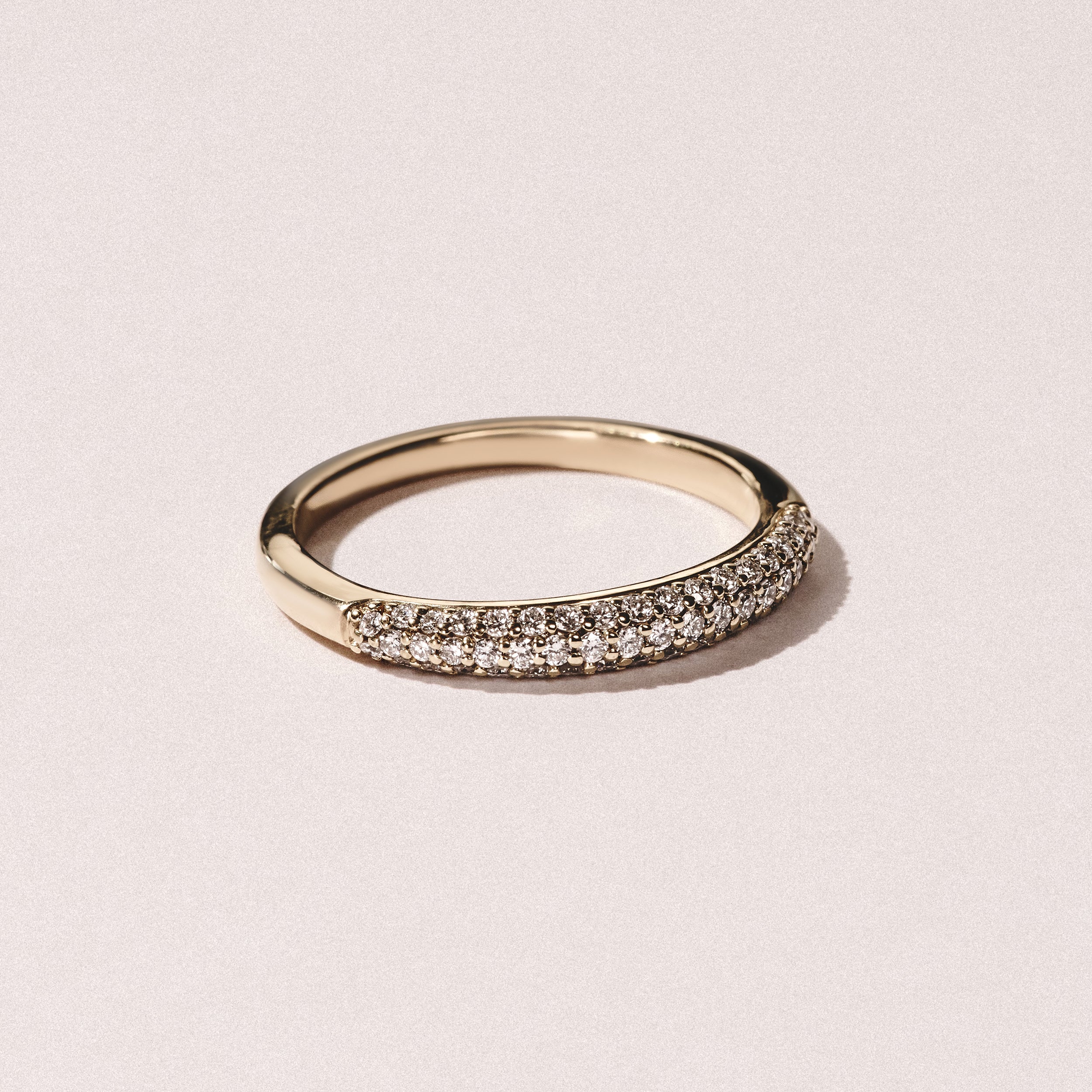 Lab Diamond Micro Pave Half Eternity Ring 0.30ct in 9k Gold