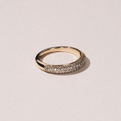 Lab Diamond Micro Pave Half Eternity Ring 0.50ct in 18k Gold Vermeil