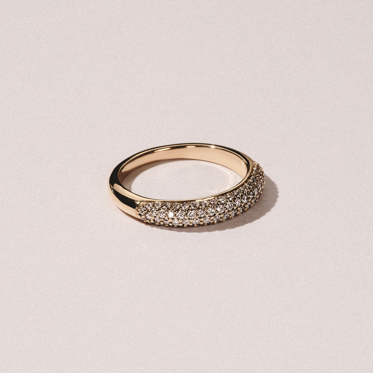Lab Diamond Micro Pave Half Eternity Ring 0.50ct in 18k Gold Vermeil