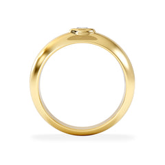 Lab Diamond Signet Ring 0.25ct in 18K Gold Vermeil H/SI