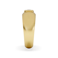 Men's Lab Diamond Signet Ring 0.25ct in18K Gold Vermeil H/SI