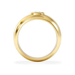 Lab Diamond Signet Ring 0.50ct in 18K Gold Vermeil H/SI