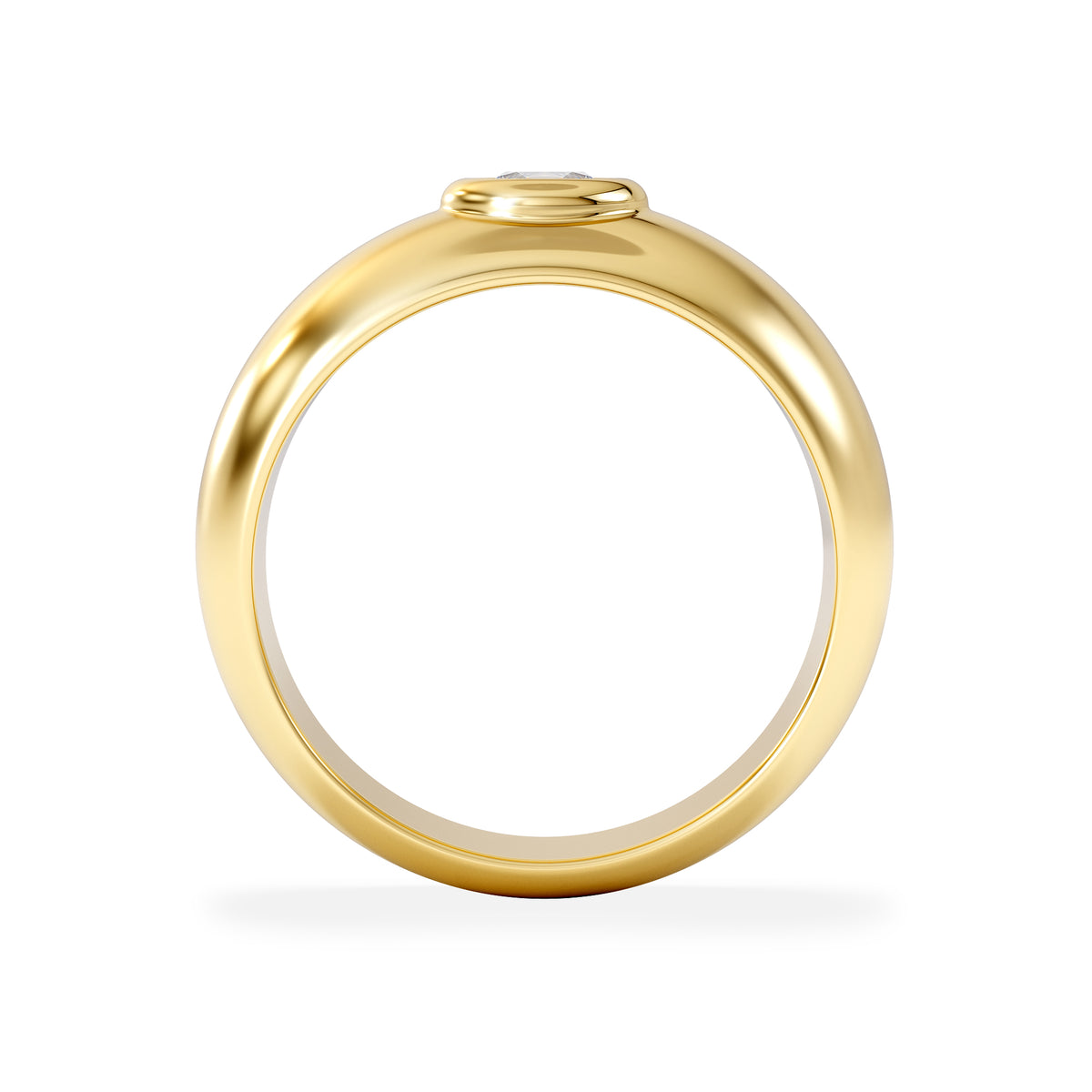 Men's Lab Diamond Signet Ring 0.50ct in18K Gold Vermeil H/SI