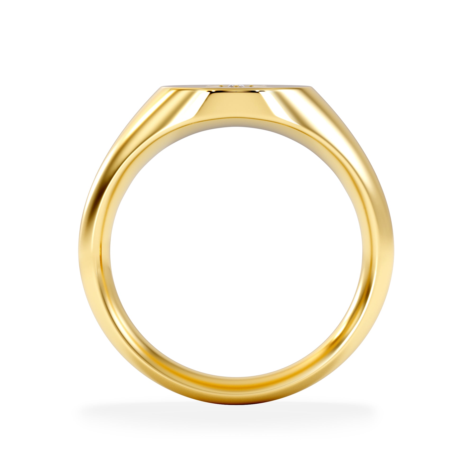Star Signet Lab Diamond Ring in 18K Gold Vermeil