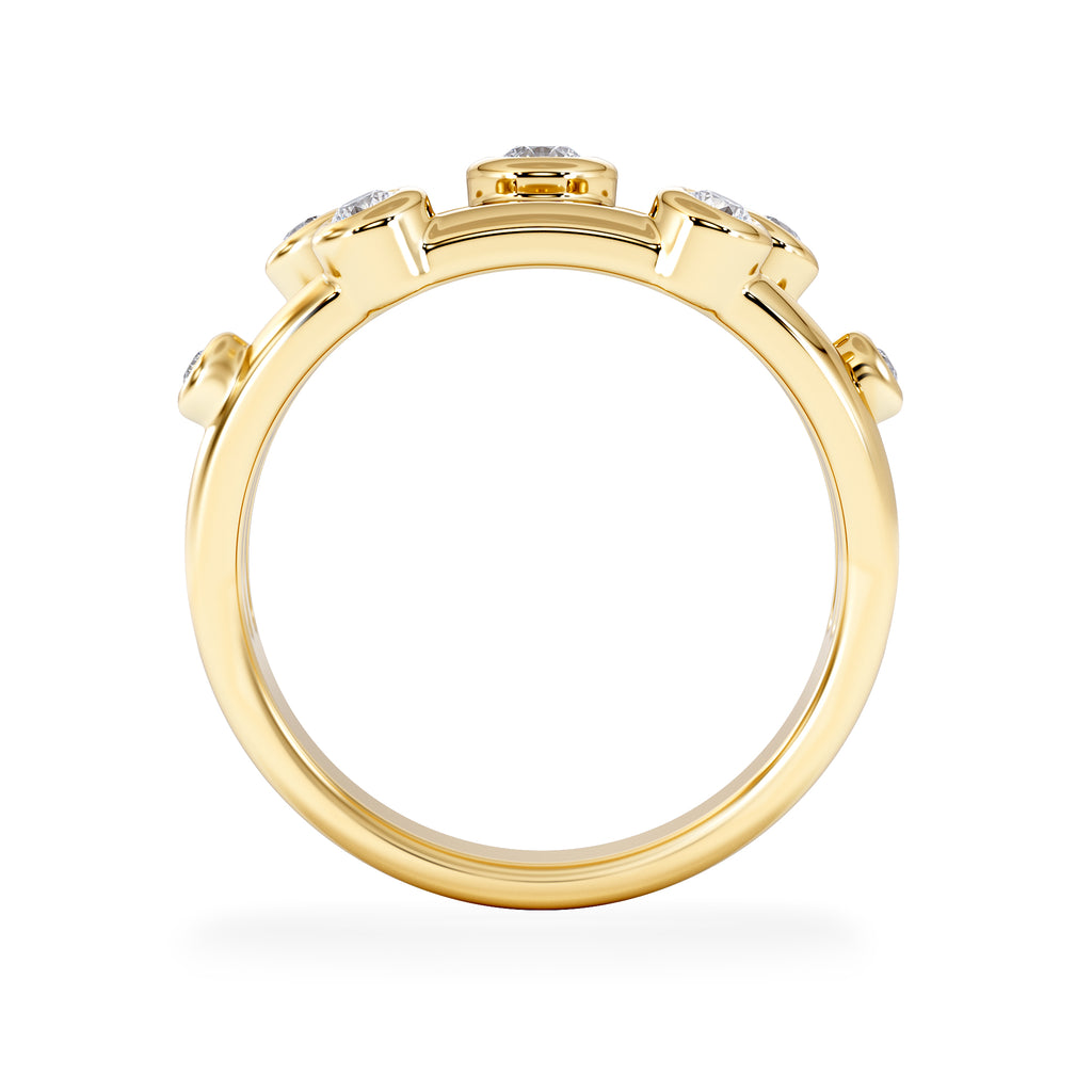 Lab Diamond Rain Drop Ring 0.25ct in 18K Gold Vermeil